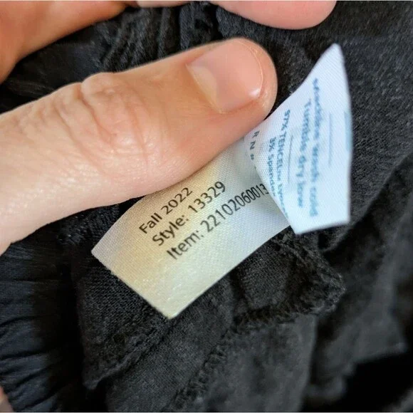 Marine Layer Eloise Belted Wrap Romper Jumpsuit S Small Black - Picture 8 of 8